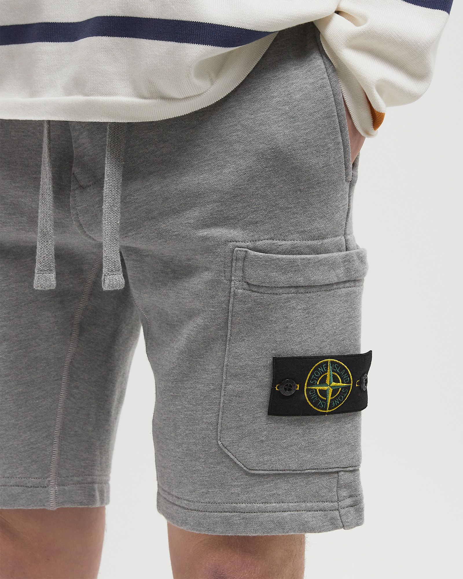 ORGANIC COTTON FLEECE CARGO BERMUDA SHORTS