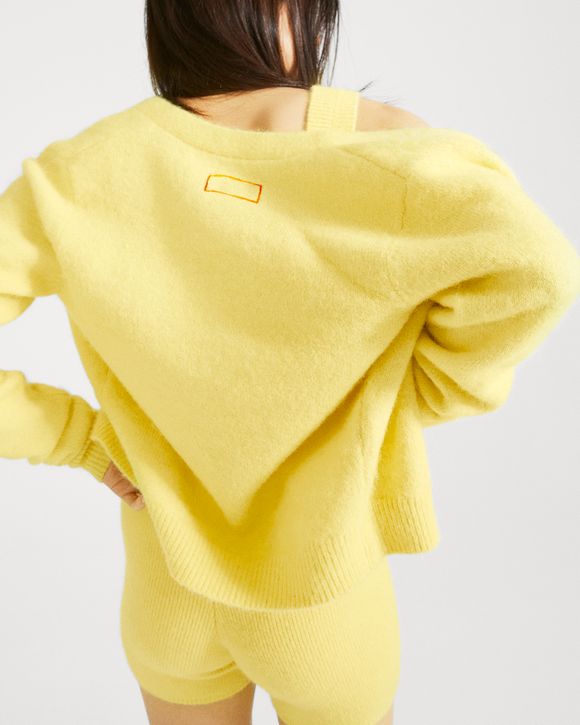 Heron Preston for Calvin Klein WMNS CARDIGAN Yellow - CUSTARD