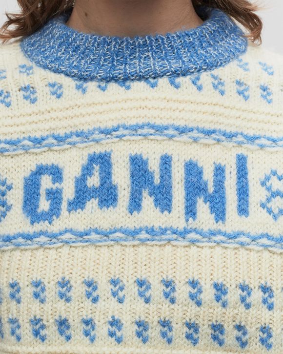 Graphic Lambswool Cropped O-neck