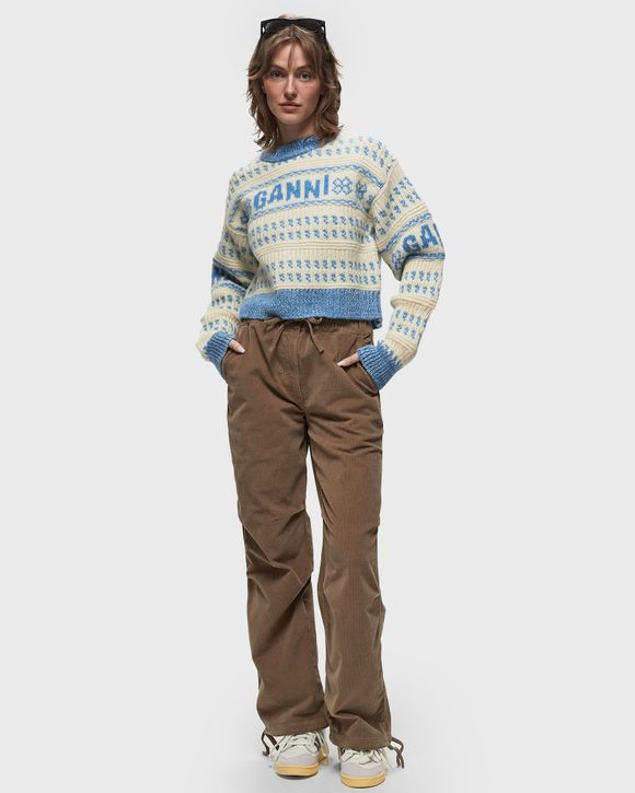 Graphic Lambswool Cropped O-neck