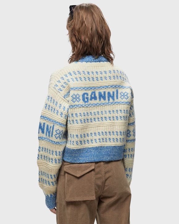 Graphic Lambswool Cropped O-neck