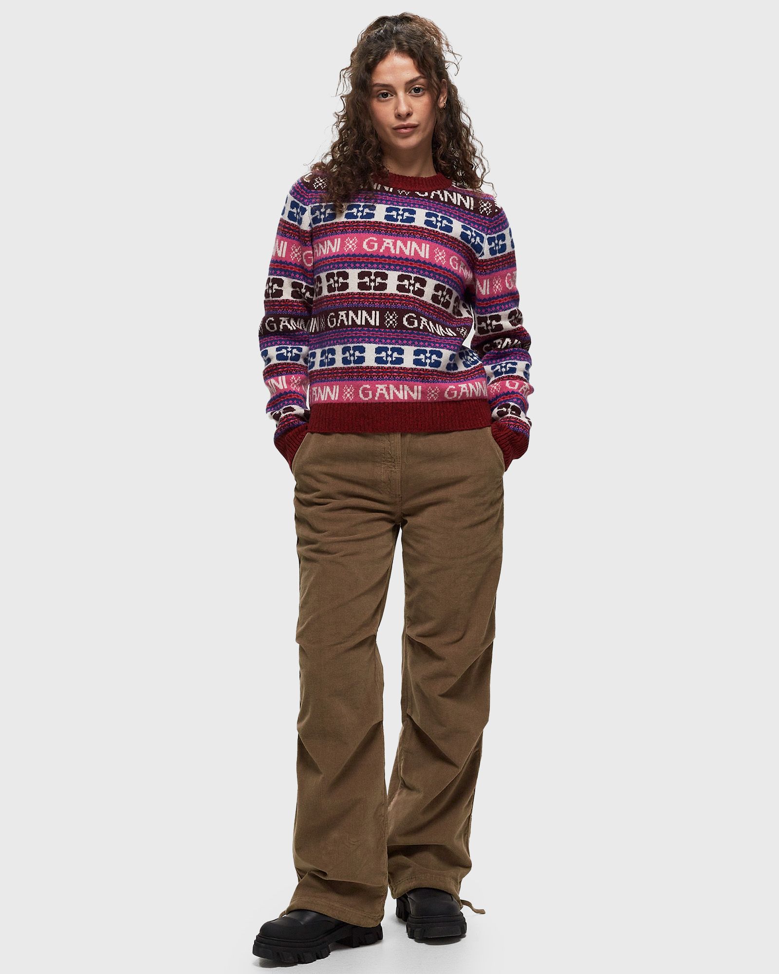 Logo Wool Mix O-neck Pullover