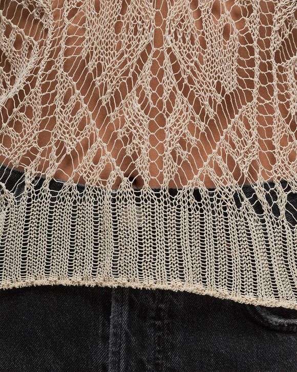 Thin Cotton Lace Short Sleeve Polo