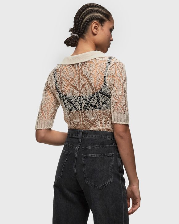 Thin Cotton Lace Short Sleeve Polo