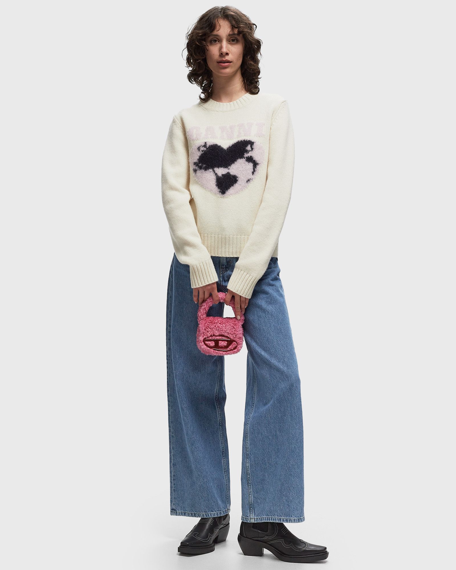 Graphic Soft Wool Mix O-Neck