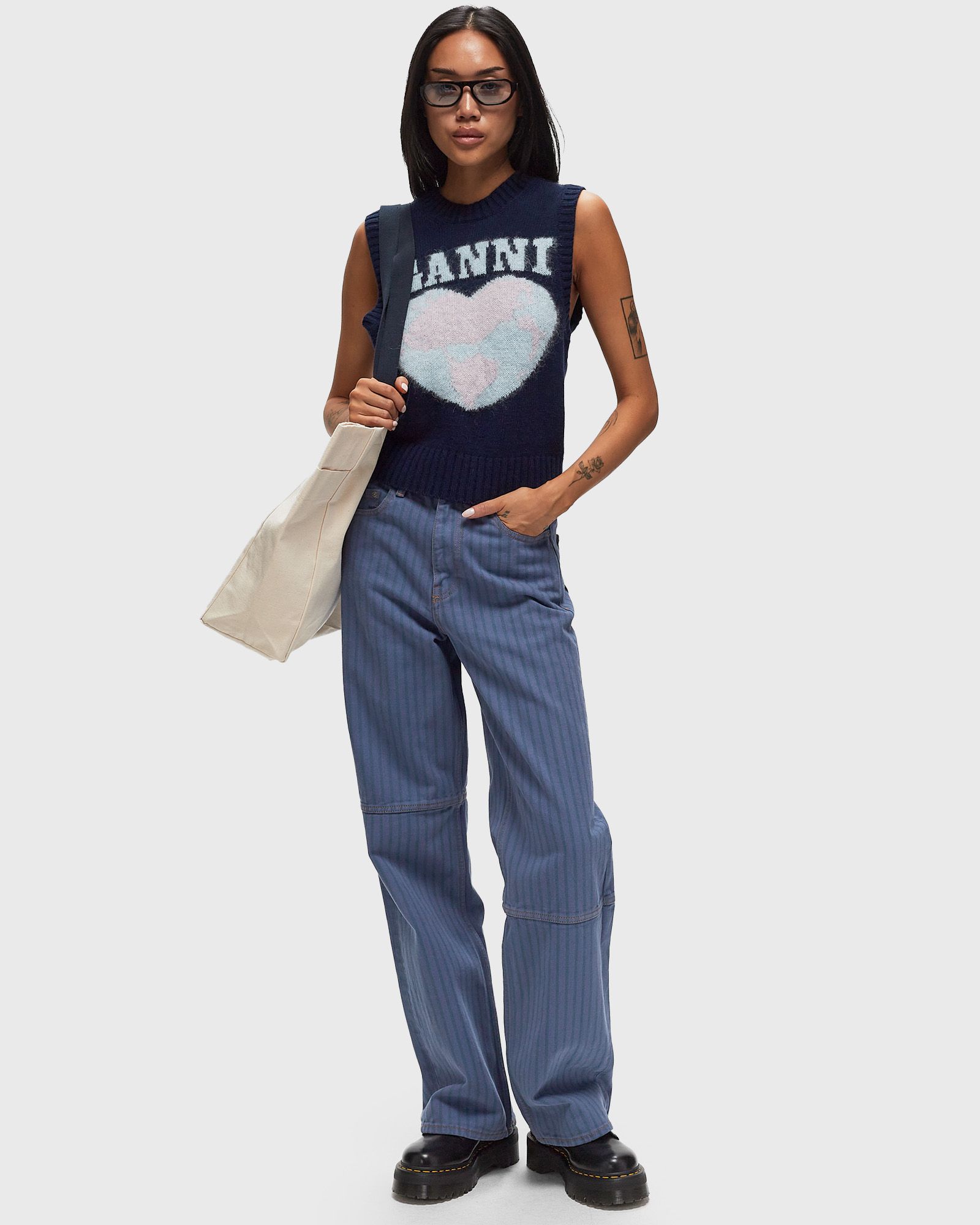 Graphic Soft Wool Mix Vest