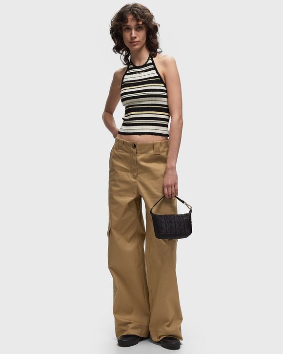 トップス GANNI Future Viscose Rib Halterneck Top 71efe7ed-920d-489f-a6cd-