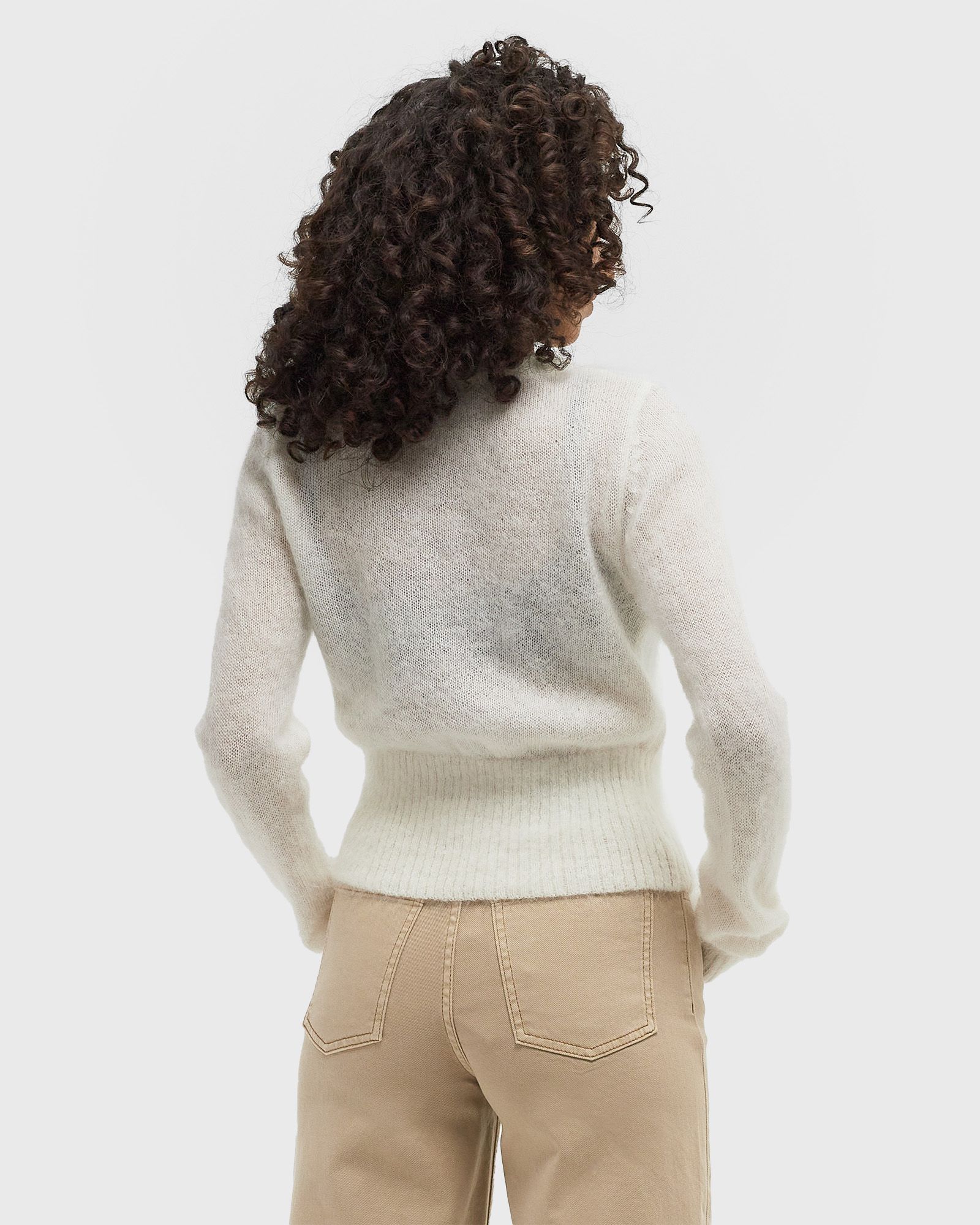 Light Mohair Tie String Cardigan