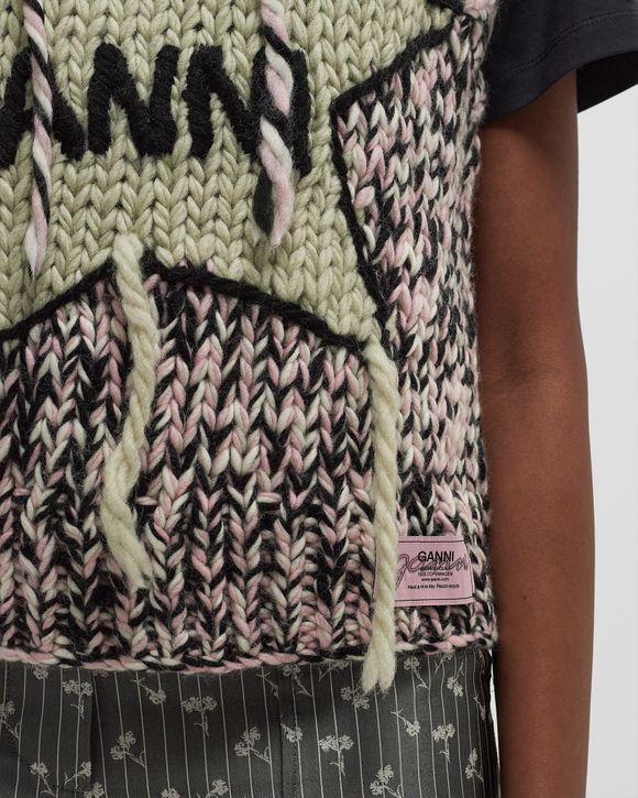 Graphic Wool Handknit Vest