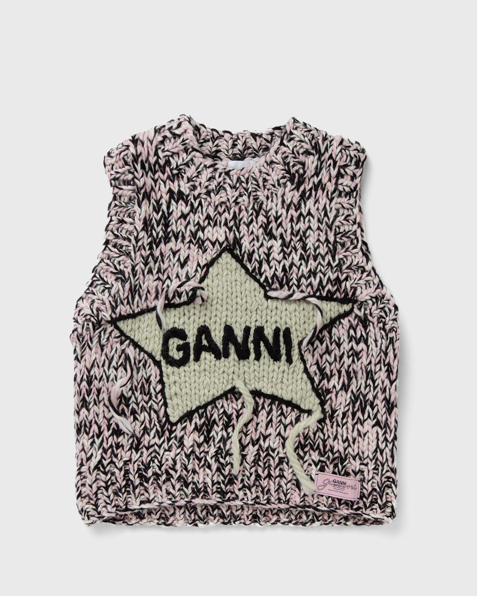 Graphic Wool Handknit Vest