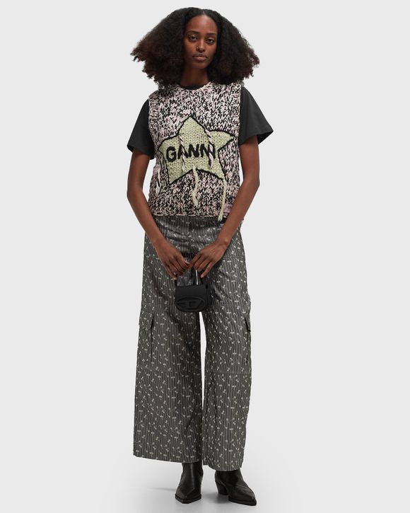 Graphic Wool Handknit Vest