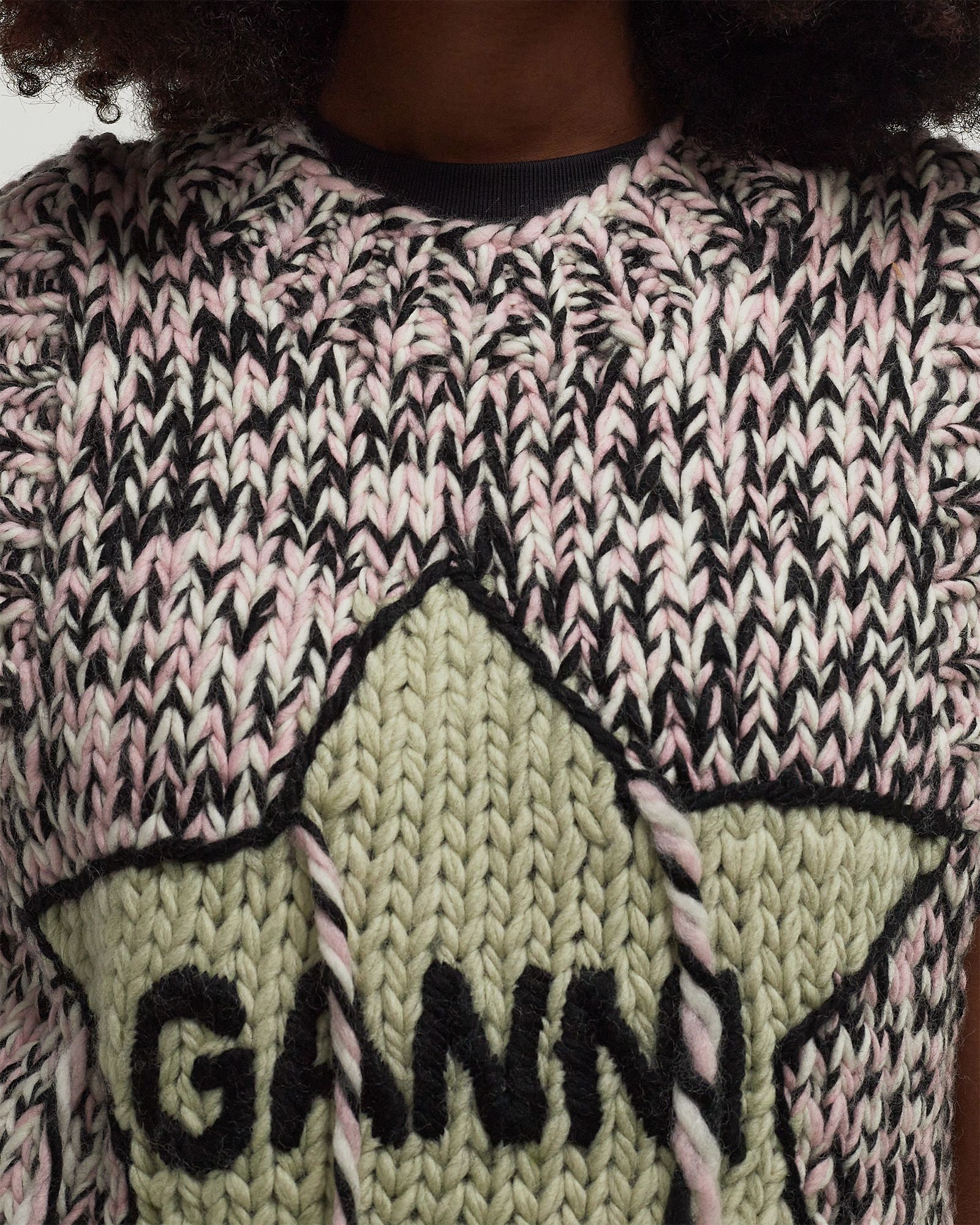 Graphic Wool Handknit Vest