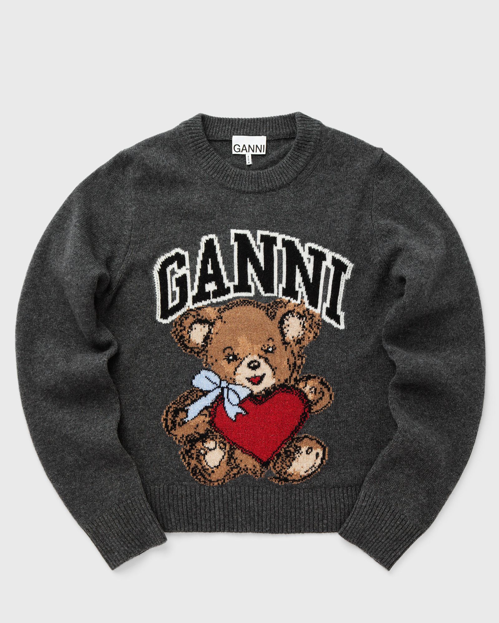 Graphic Wool Mix Bear Crewneck