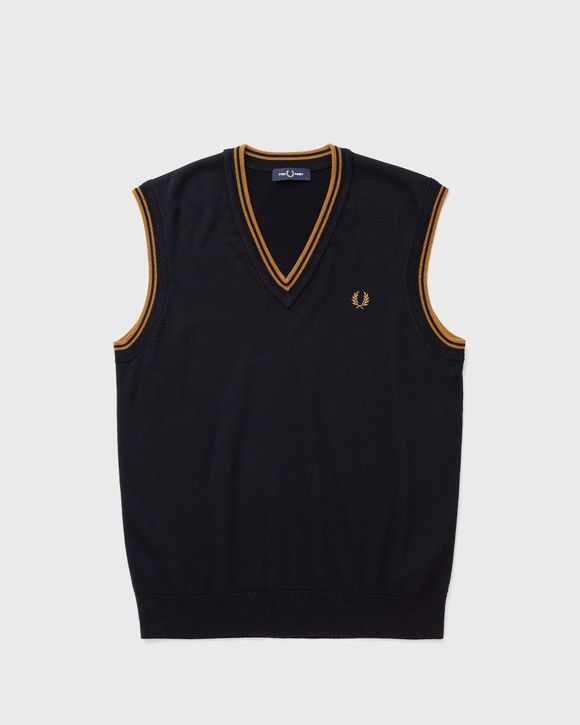 Fred Perry TIPPED V-NECK TANK White | BSTN Store