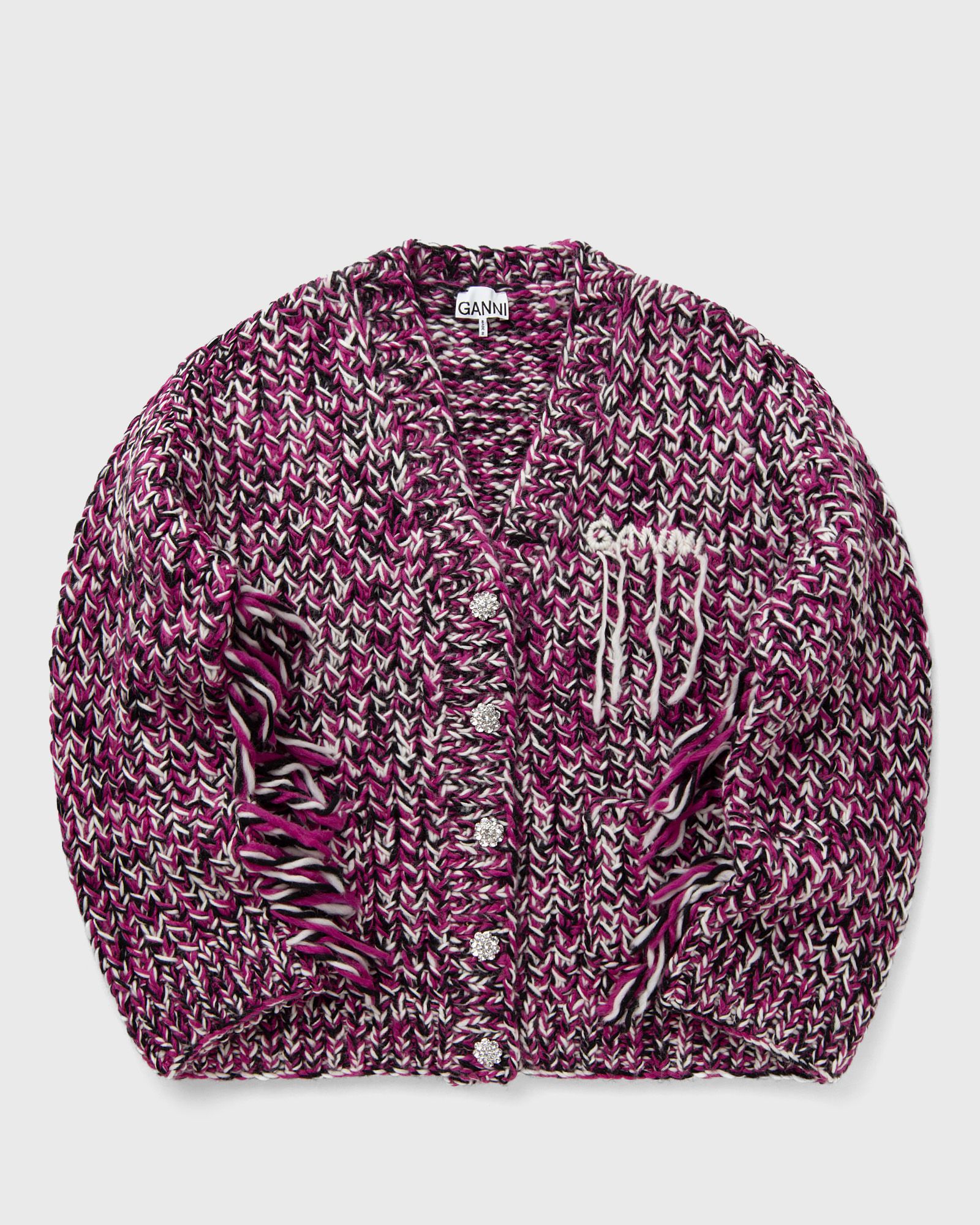 Graphic Wool Handknit Cardigan