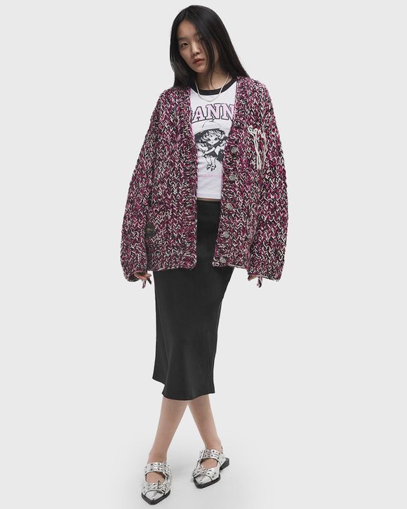 Graphic Wool Handknit Cardigan