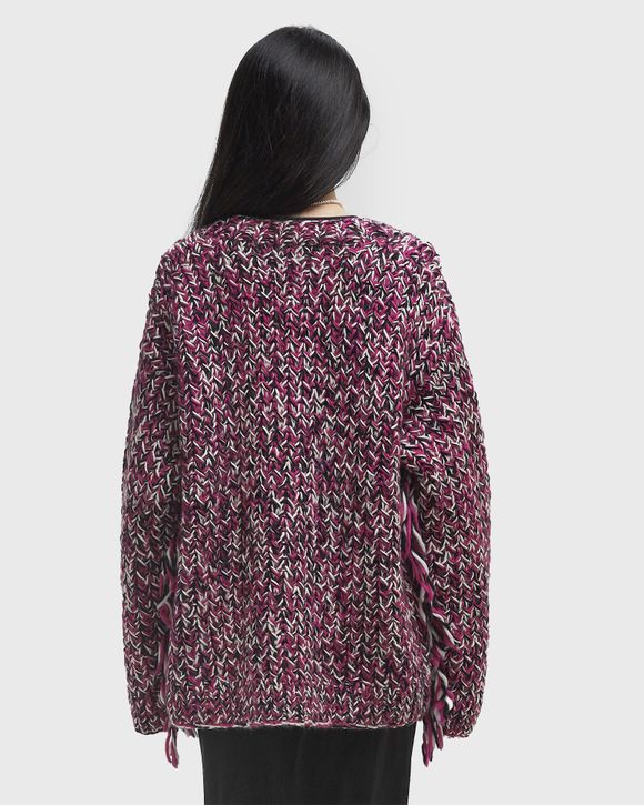 Graphic Wool Handknit Cardigan