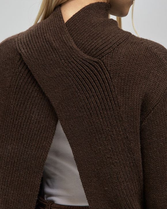 Chunky Yak Mix Open Back Pullover