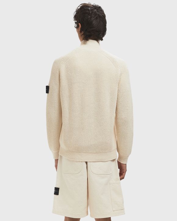 Stone Island ZIP CARDIGAN White | BSTN Store