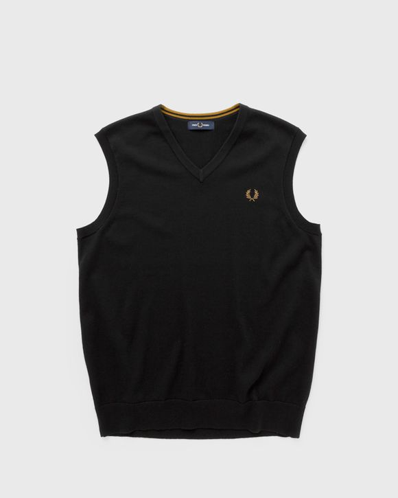 Fred Perry Classic V-Neck Tank Black - BLACK