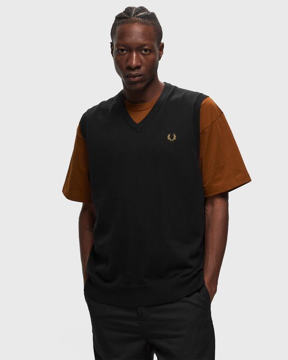 Fred Perry Classic V-Neck Tank Black | BSTN Store