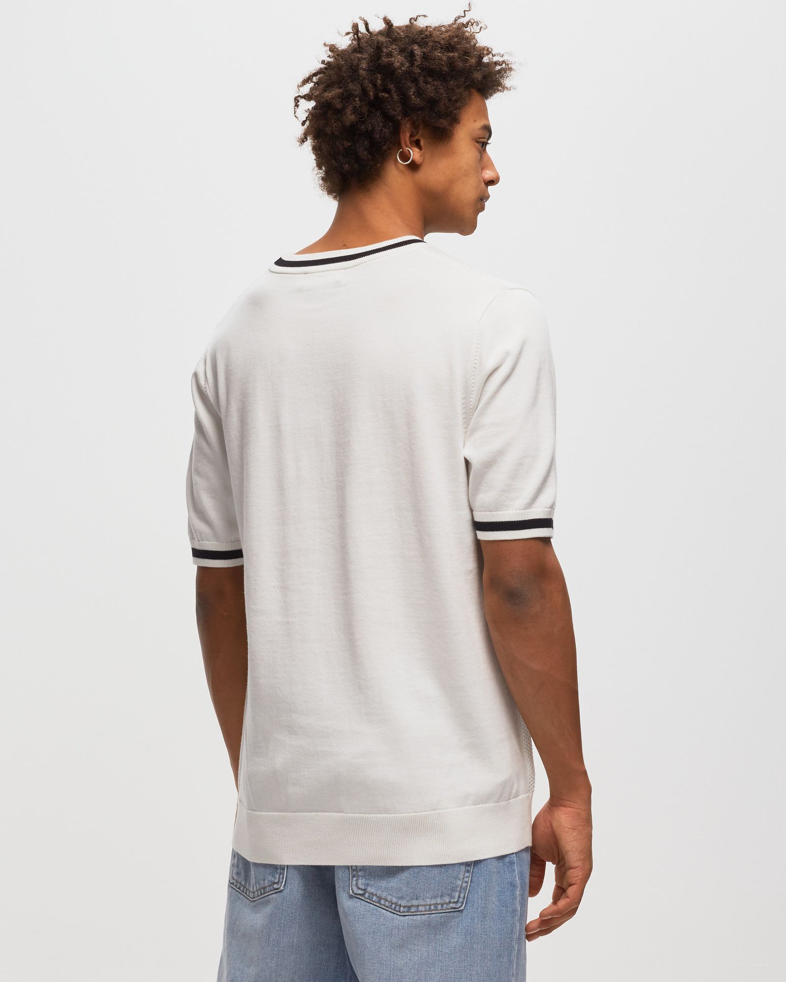 Textured Front Knitted T-Shirt