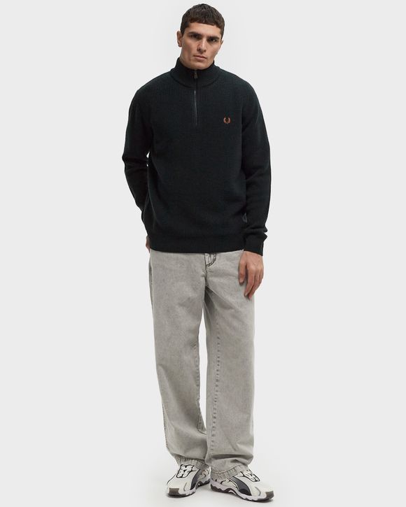 TEXTURED HALF ZIP JUMPER