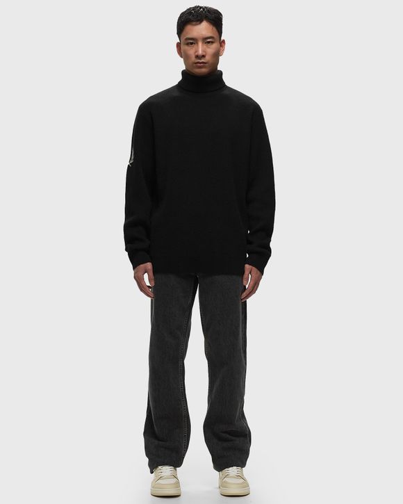 Fred Perry LAUREL WREATH ROLL NECK JUMPER Black - BLACK