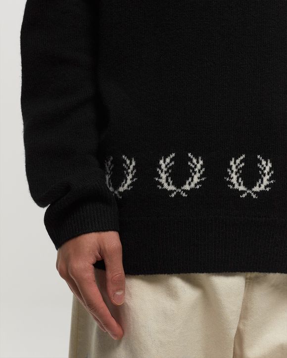 LAUREL WREATH TRIM KNIT SHIRT