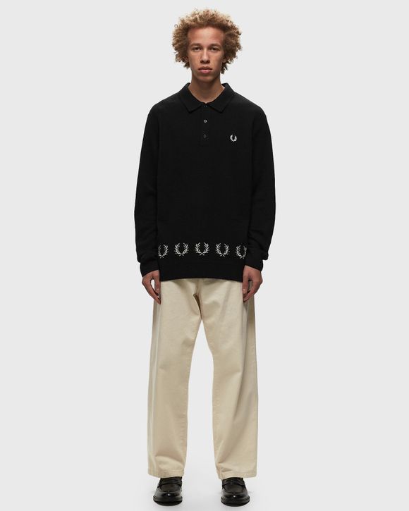 LAUREL WREATH TRIM KNIT SHIRT