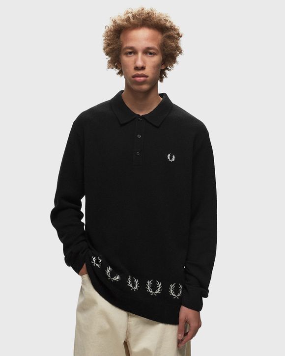 LAUREL WREATH TRIM KNIT SHIRT