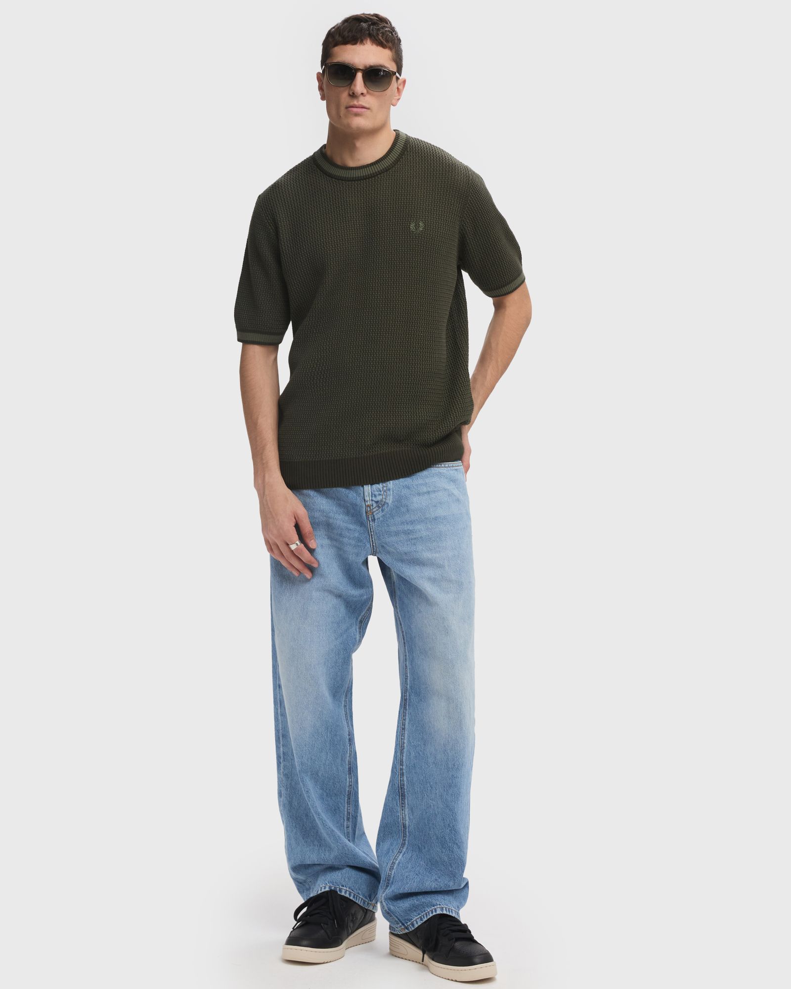 TEXTURED KNITTED T-SHIRT