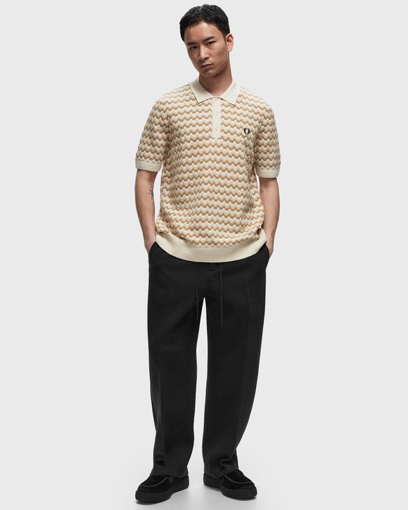 Fred Perry Boucle Jacquard Knitted Shirt White | BSTN Store