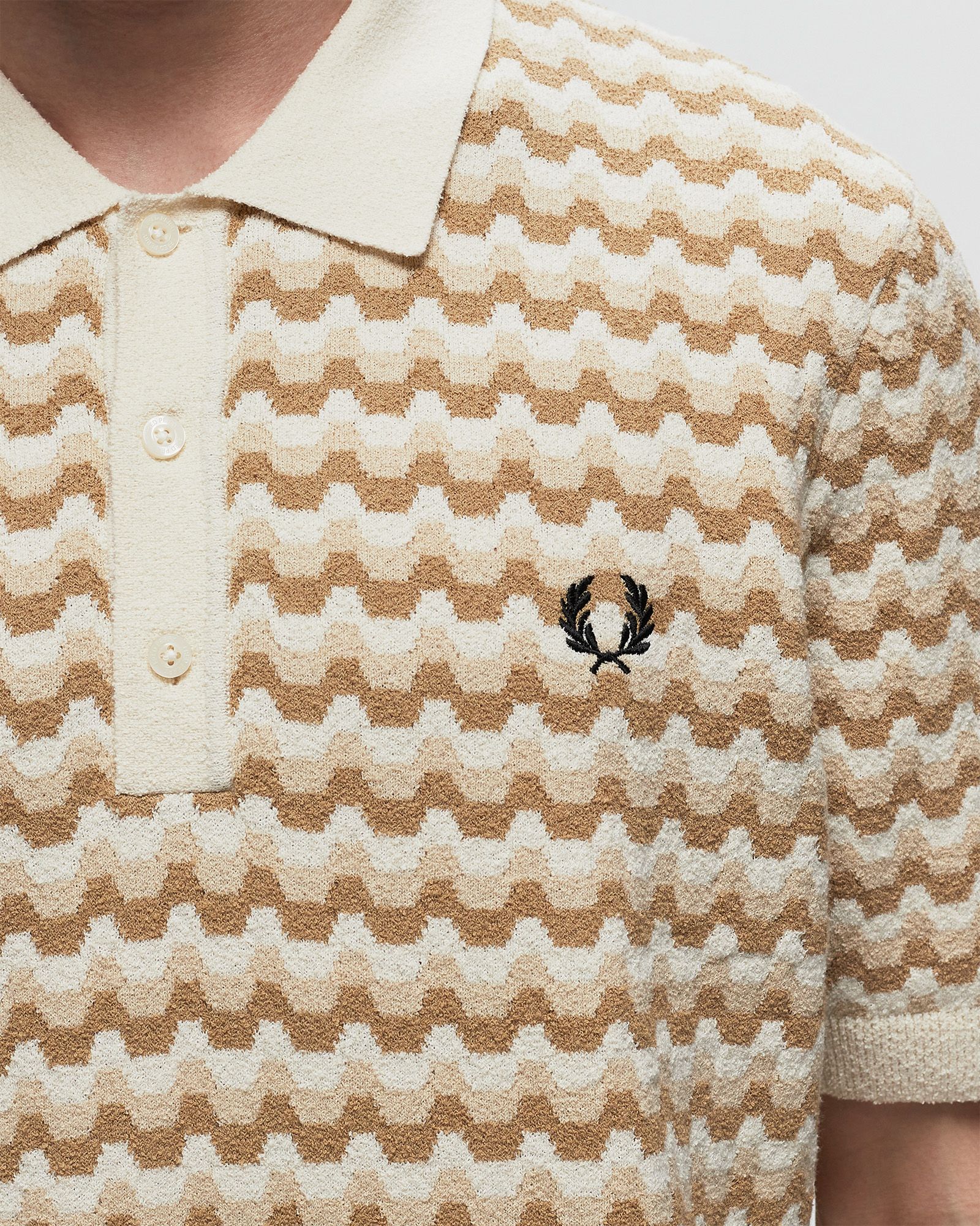 Boucle Jacquard Knitted Shirt