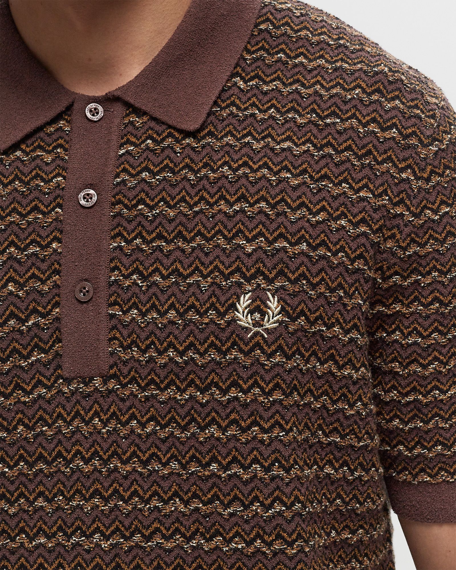 BOUCLE JACQUARD KNITTED SHIRT