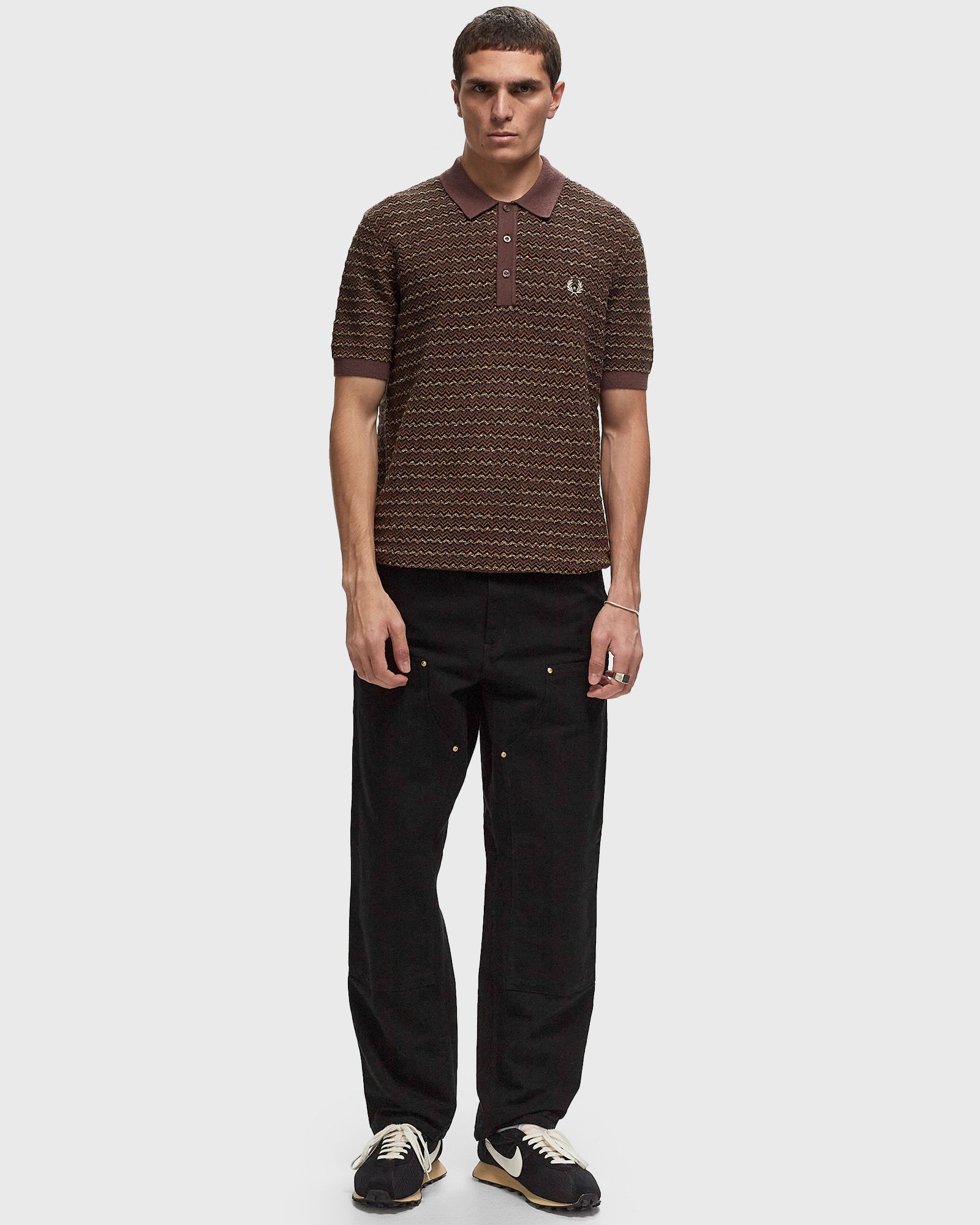 BOUCLE JACQUARD KNITTED SHIRT