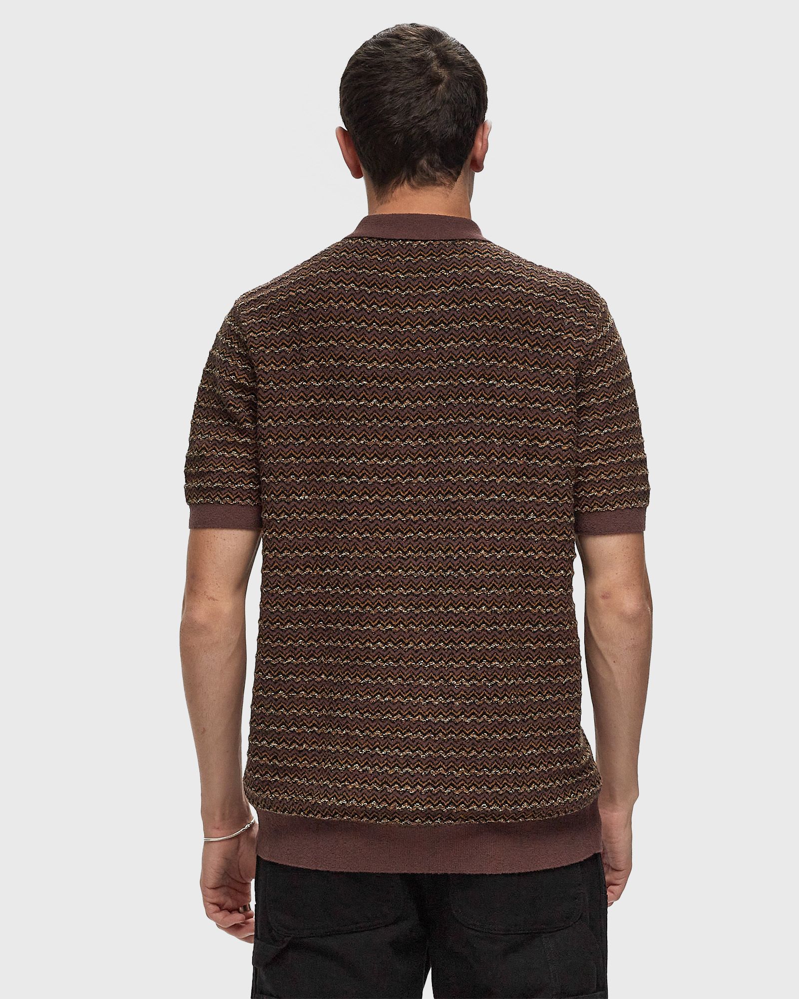 BOUCLE JACQUARD KNITTED SHIRT
