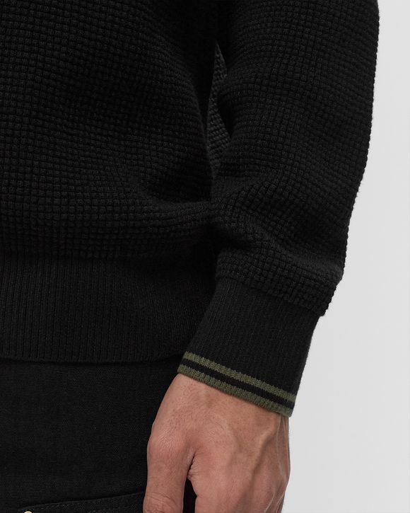 WAFFLE STITCH HALF ZIP JUMPER