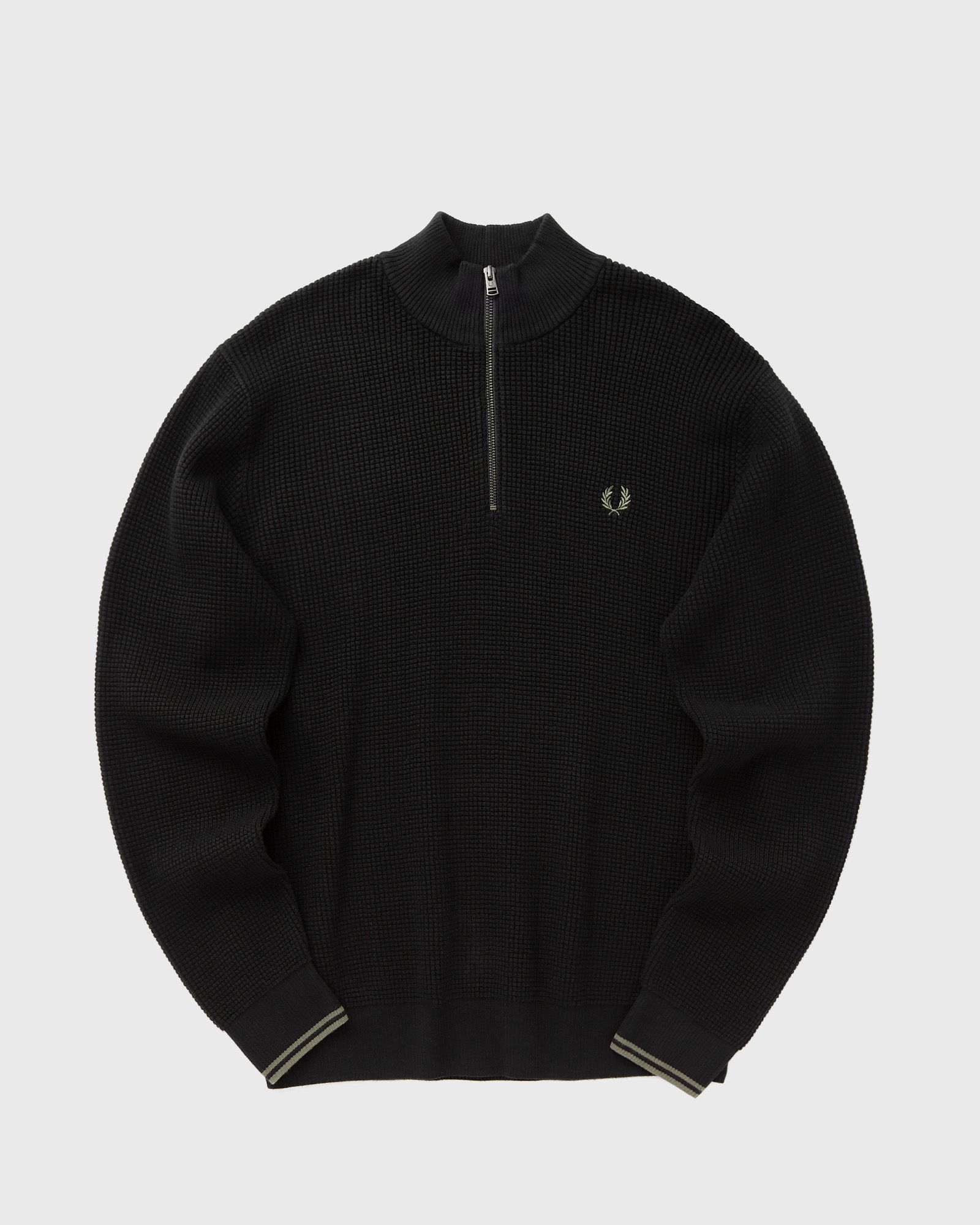 WAFFLE STITCH HALF ZIP JUMPER