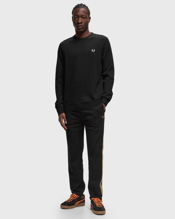 Fred Perry CLASSIC CREW NECK JUMPER Black - BLACK