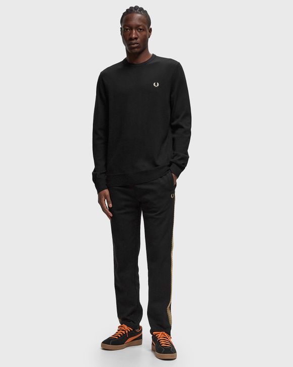 Fred Perry CLASSIC CREW NECK JUMPER Black | BSTN Store