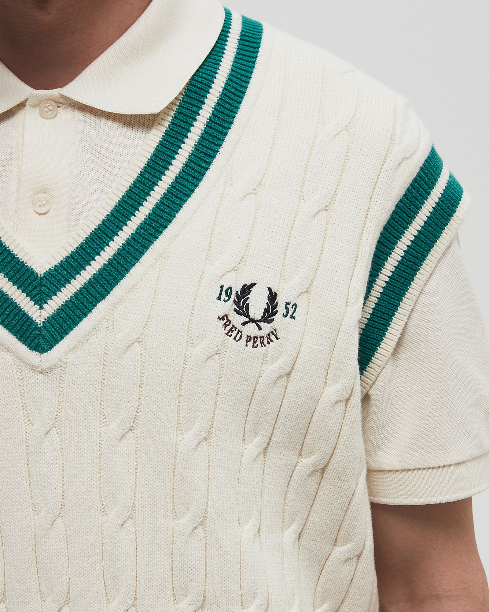 CABLE KNIT TENNNIS TANK