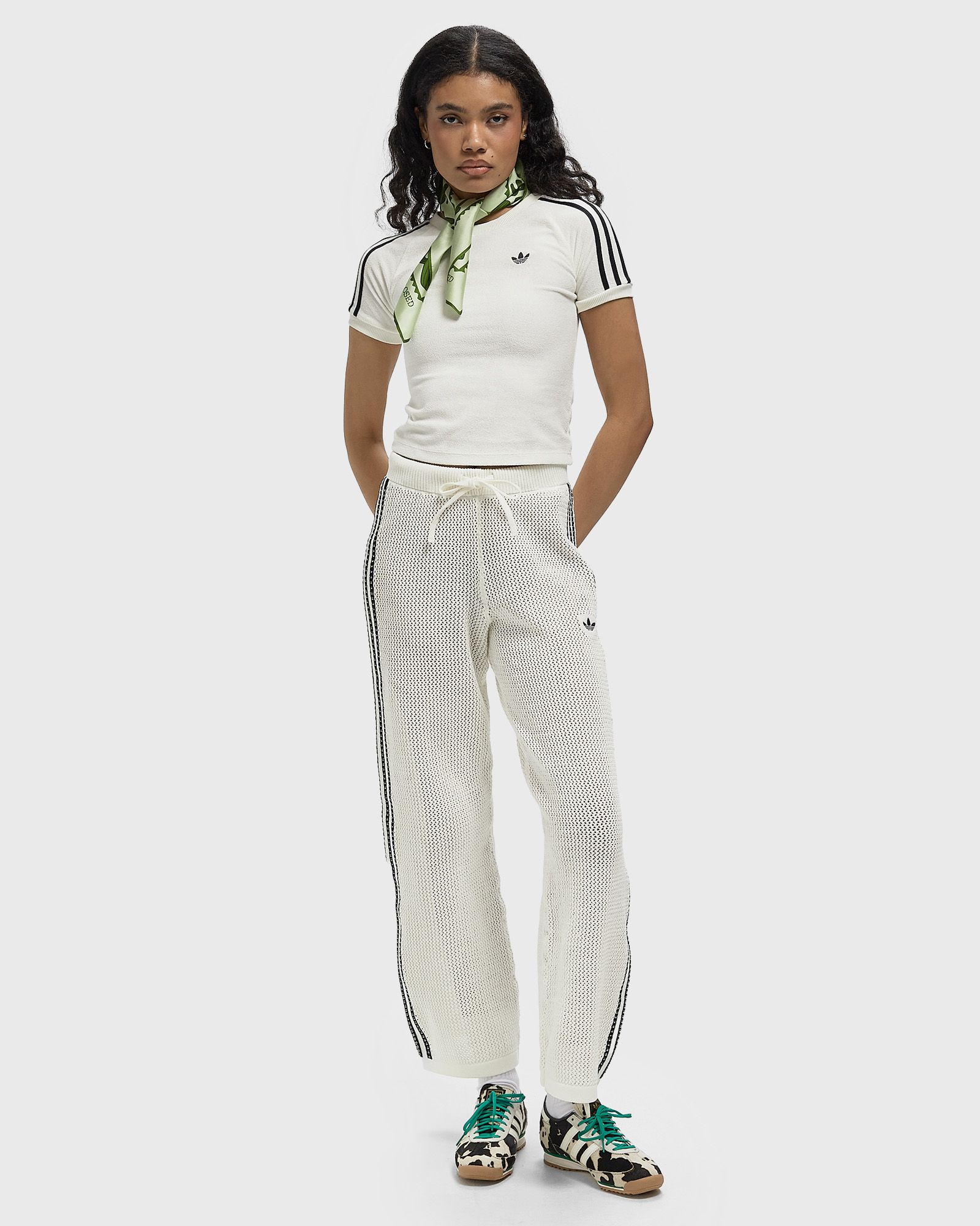 CROCHET TRACK PANTS