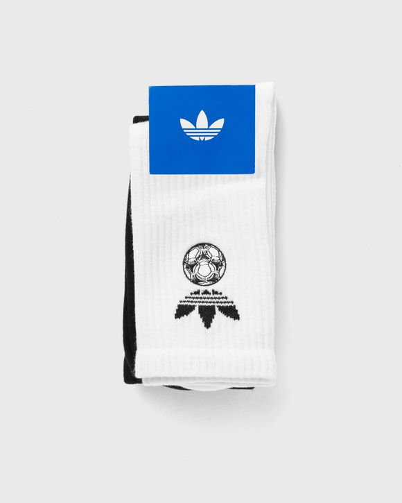 FOOTBALL EMBROIDERED CREW SOCKS 2 PAIRS