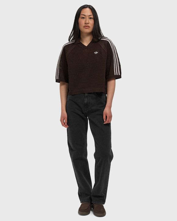 WMNS KNITTED CROCHET POLO