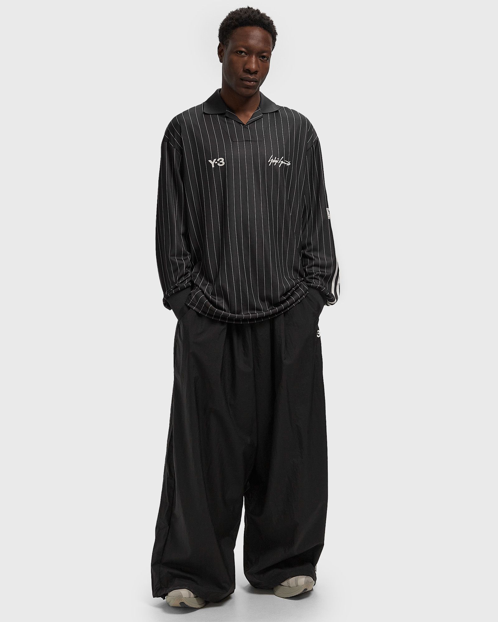 Y-3 RAW EDGE 3 STRIPES WIDE PANTS Black | BSTN Store