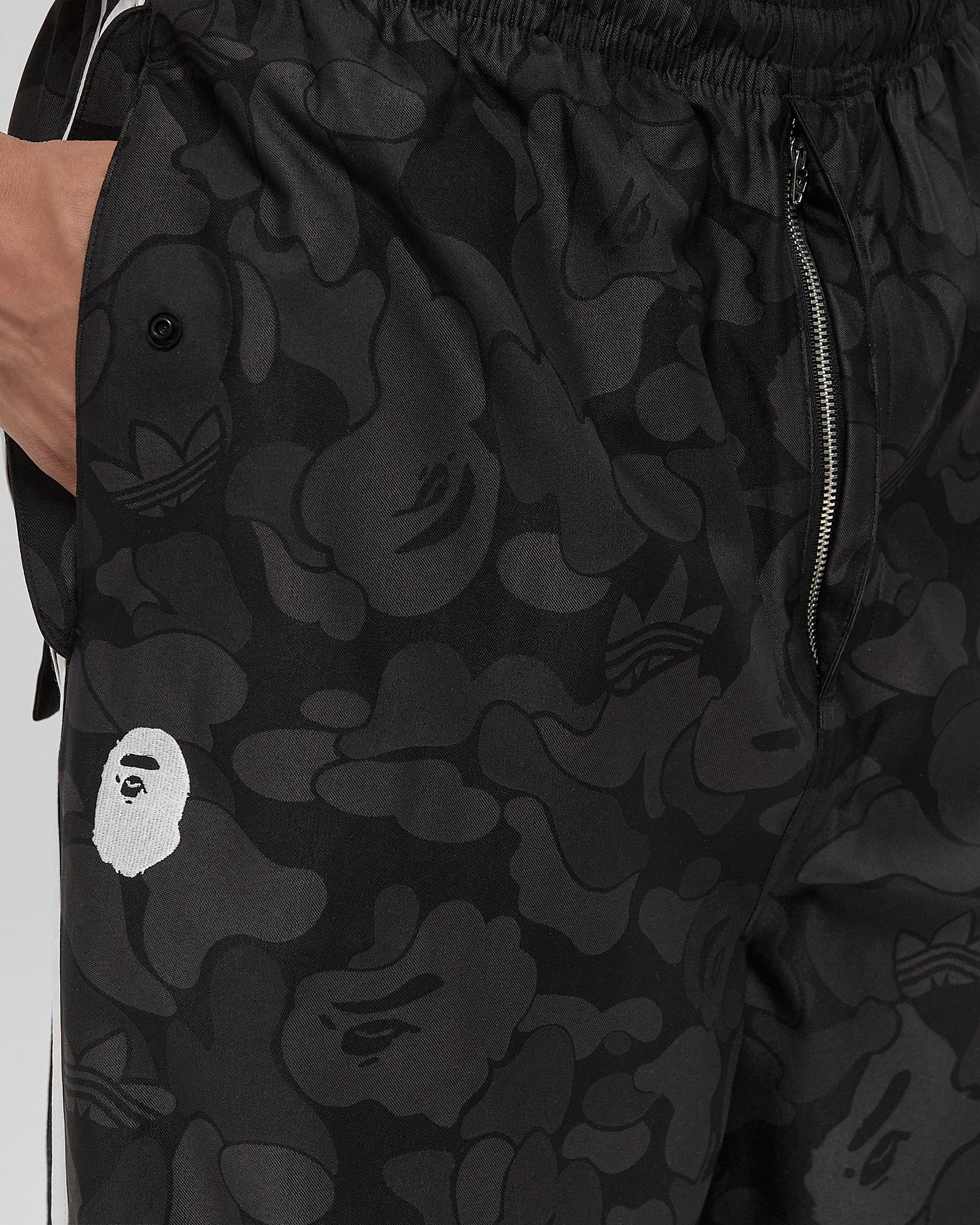 Adidas x BAPE JACQUARD PANTS Black | BSTN Store