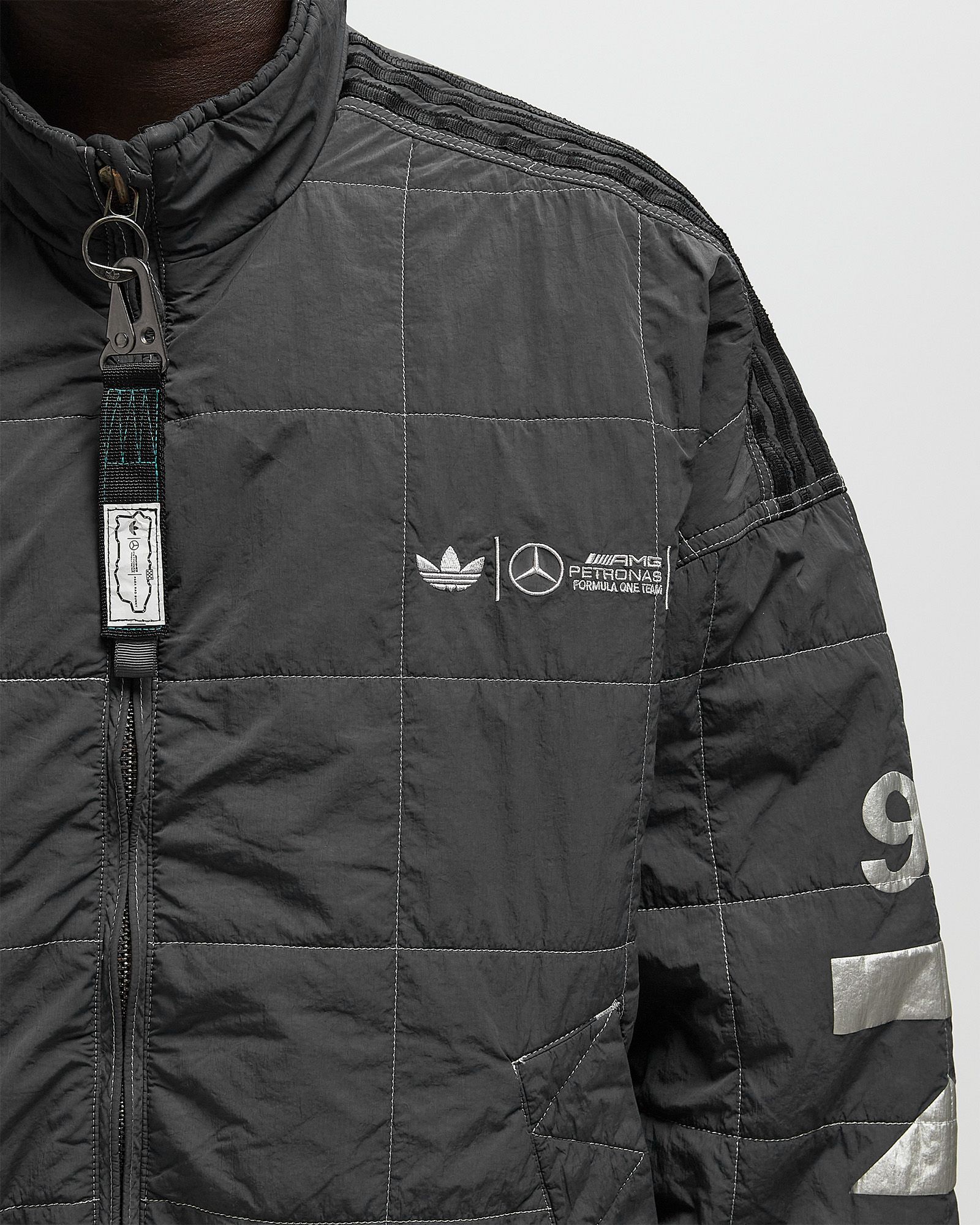 Adidas x BAD BUNNY X MERCEDES F1 RACING JACKET B Grey | BSTN Store