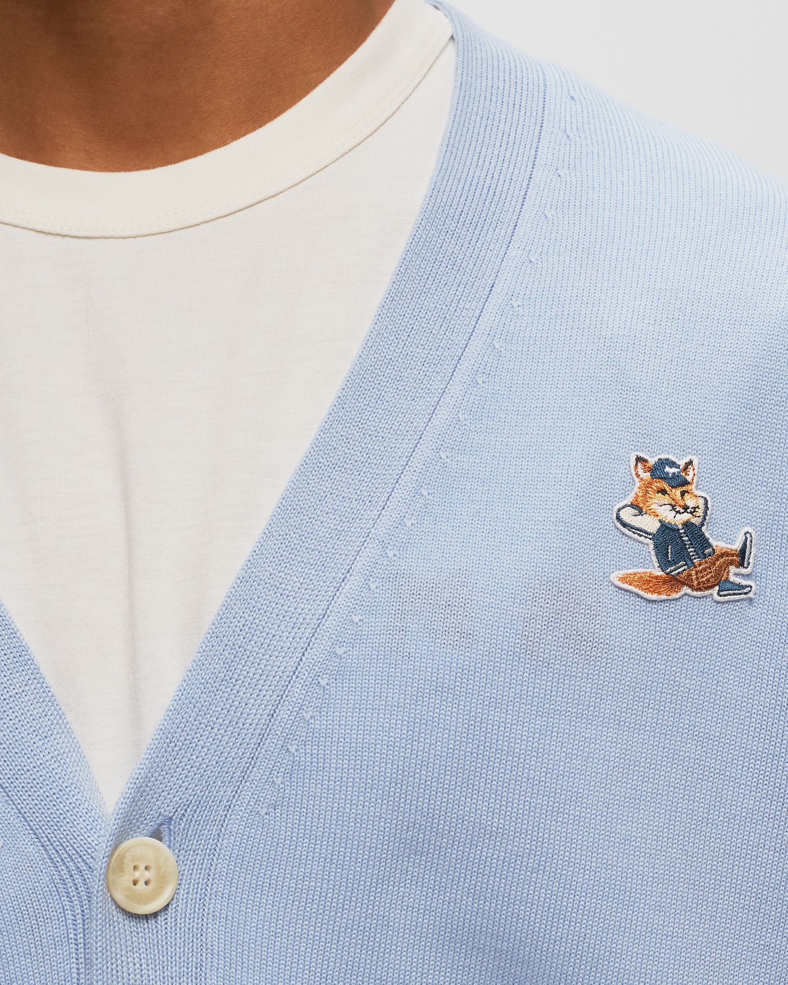 DRESSED FOX PATCH RELAXED CARDIGAN