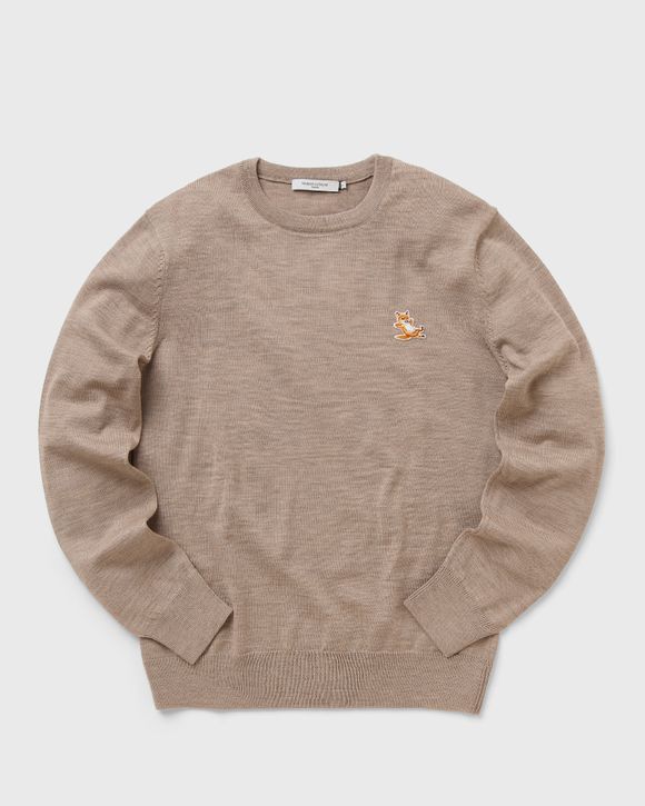 Maison Kitsune CHILLAX FOX PATCH CLASSIC R-NECK JUMPER Beige
